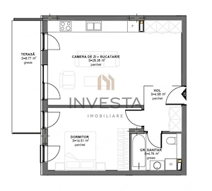 Apartament 2 camere cu balcon, etaj intermediar, bloc nou, Floresti - imagine 6