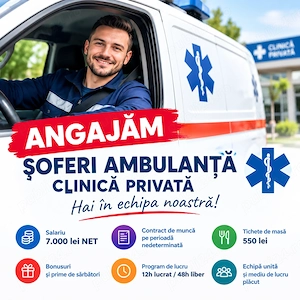 Angajăm Urgent Șoferi pentru Clinica Noastră Privată