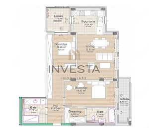 Apartament 3 camere 92.35 mp cu 2 terase, bloc nou, zona Marasti! - imagine 6