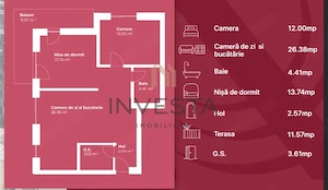 Apartament 3 camere, complex rezidential premium, zona Intre Lacuri - imagine 2