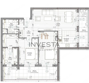Apartament cu 3 camere, parcare subterana, bloc nou, zona Frunzisului - imagine 13