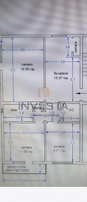 Apartament 3 camere decomandat cu balcon, etaj intermediar, Marasti! - imagine 8