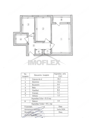 Apartament cu 2 camere de v #226;nzare – Tineretului