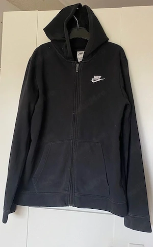 Hanorac Nike original junior XL 158 170 cm, negru, cu fermoar