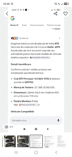 Set placute TRW spate si ATE fata Nissan Qashqai - imagine 3