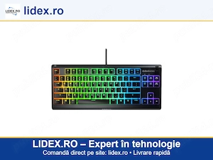 Tastatura gaming SteelSeries Apex 3 TKL RGB, Iluminare RGB, Layout US, Negru