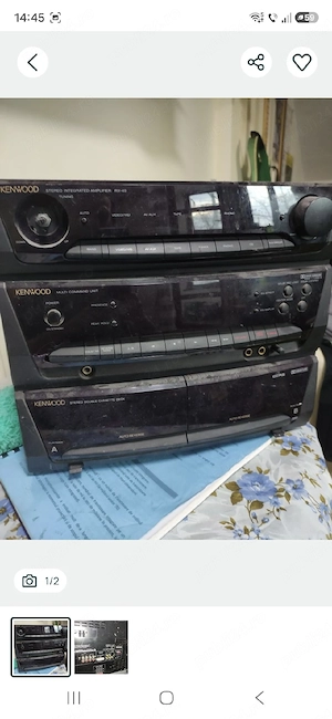 Combina Kenwood RX-49 stereo casette receiver