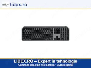Tastatura Logitech MX Keys S for Mac, iluminare inteligenta, design ergonomic, negru