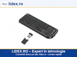 Mini tastatura wireless cu touchpad, Garsonal , 2.4G, Bluetooth, RGB, pentru PC, Laptop sau Smart TV