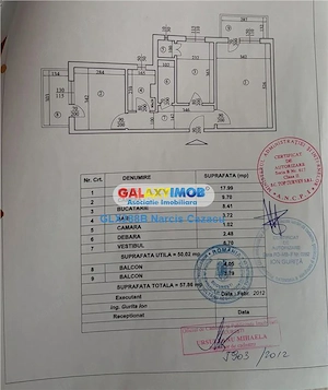 Aviatiei Vanzare 2 camere 57 mp etaj 4 ,2 balcoane , bloc din 1984 - imagine 6