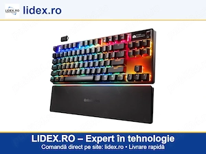 Tastatura Gaming Wireless SteelSeries Apex Pro TKL Gen 3, RGB, US, negru