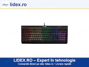 Tastatura gaming HyperX Alloy Core RGB, membrana, multi-key anti-ghosting, 5 zone multi-color, 3 niv
