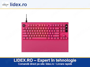 Tastatura mecanica gaming Logitech PRO X2 RAPID, roz