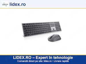 Kit tastatura + mouse wireless Dell Premier KM7321W, 2.4GHz&Bluetooth 5.0, multidevice, US Internati