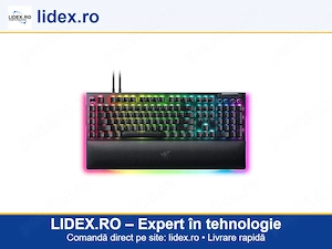 Tastatura gaming mecanica Razer BlackWidow V4 Pro, Iluminare RGB, Negru