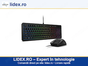 Kit tastatura + mouse gaming Lenovo Legion KM310 RGB, US layout, Negru