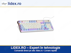 Tastatura Mecanica cu fir Gaming, SDLOGAL ,98 taste, 28 taste Anti-Ghosting, Taste Iluminate Rainbow