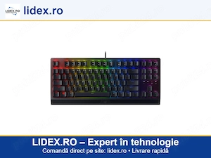 Tastatura gaming mecanica Razer BlackWidow V3 TKL, iluminare Chroma RGB, switch Razer Green, US Layo