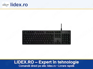 Tastatura mecanica gaming Logitech G512 RGB Lightsync, Switch GX Brown, Negru Carbon