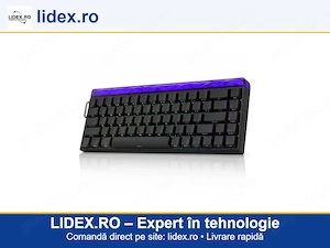 Tastatura gaming AULA HERO 68 Air, neagra, taste side-print, switch-uri magnetice Nick Hall Effect, 