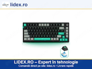 Tastatura Mecanica Gaming Timebox 75% TKL, 83 Taste, Iluminare RGB, Hot-Swap, Anti-Ghosting, Buton R