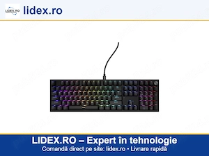 Tastatura gaming mecanica cu fir Genesis Thor 404 , iluminare RGB, switch Linear, switch model Outem