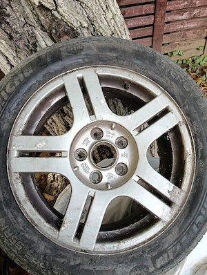 vand 4 jante aliaj 5*112 cauciucuri de vara 205/55/16 - imagine 4