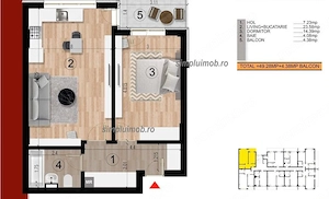 2 Camere Decomandat Bloc Nou Finisaje Moderne - imagine 8