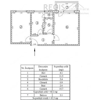 Apartament 2 camere de vanzare, decomandat, et 3 4-Piata Astra - imagine 6