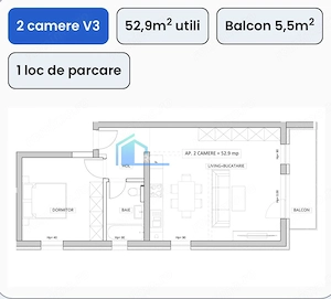 Apartament cu 2 camere de vanzare | Giroc | Zona Eso | 53 mp | Balcon - imagine 10