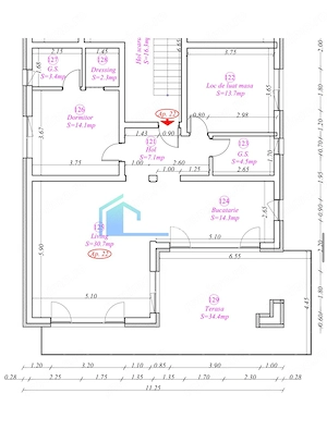 Penthouse cu 3 camere de vanzare | Giroc | Zona Eso|90 mp|35 mp terasa - imagine 16
