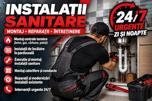  Instalații sanitare NON-STOP 24 7   Urgențe noaptea, reparații rapide 