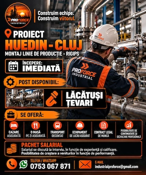 Proforce Industrual angajează lăcătuși tevari 
