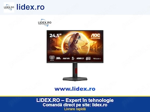 Monitor Gaming AOC Q25G4SR, 24.5", QHD (2560x1440), Fast IPS, 300Hz, 0.3ms MPRT, 1ms GtG, Adaptive S