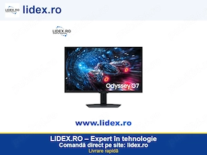 Monitor Gaming Samsung Odyssey G7 G70F, 27", 4K UHD (3840x2160)   FHD (1920x1080) Dual Mode, IPS, 18