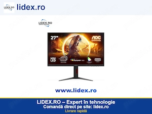 Monitor Gaming AOC U27G4XM, 27", UHD (3840x2160), Fast IPS, WLED, 160Hz, 1ms GtG, Adaptive Sync, NVI