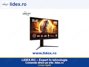 Monitor Gaming AOC U32G4U, 31.5", UHD (3840x2160), Fast IPS, WLED, 160Hz, 0.5ms MPRT, 1ms GtG, G-SYN
