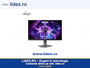 Monitor Gaming AOC, AGON, PRO, 24.5", IPS, FHD, 390Hz, 1ms, 0.3ms, HDR400, FlickerFree, HA, Pivot, H