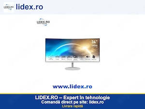 Monitor LED, MSI PRO MP341CQW VA, 34" UWQHD, Curved 1500R, 100 Hz, Display Port & HDMI, 1 ms, Speake
