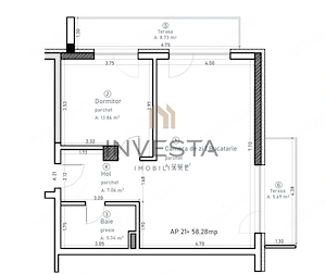 Apartament 2 camere cu 2 terase, parcare subterana, bloc nou Buna Ziua - imagine 14