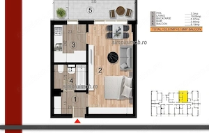Garsoniera Moderna Bloc Nou Finisaje Premium - imagine 9