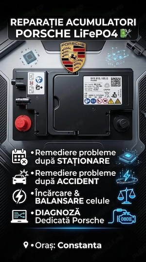 Reparație Baterie Porsche Cayenne Taycan Urus LiFePO4 9Y0915105 Resetare baterie Porsche 