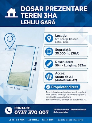 Teren 3 hectare Lehliu Gara - imagine 3