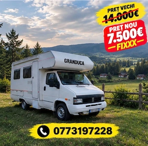 Autorulotă FIAT 1.9 Turbo Diesel + Cort Exterior inchis - 98000 KM Reali !! -Clima Stationare 