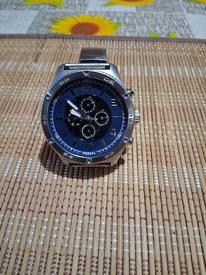 Ceas Automatic Fossil Brox BQ2669   Model Rar (Discontinued), Cadran Albastru