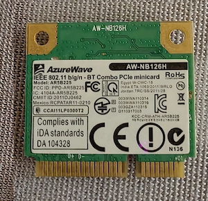 Placa de retea wireless AW-NB126h pcie minicard