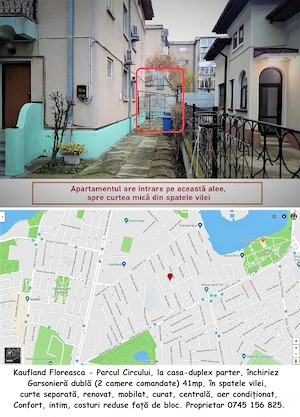  Floreasca-Lacul Tei garsonieră dublă-studio 41 mp parter la curte - imagine 10