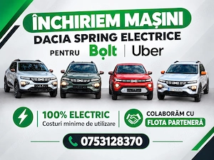 Inchiriere Dacia Spring electrica pentru BOLT   UBER Galati - colaboram cu flota