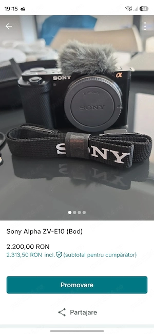  camera foto zv-e10 doar corpul fara cutie 