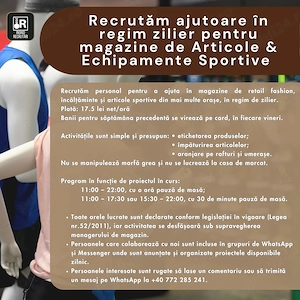 Mini JOB, locuri de muncă în proiecte flexibile și part time, regim zilier